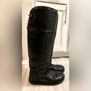 Black Sequin Over-the-Knee Ugg Boots!